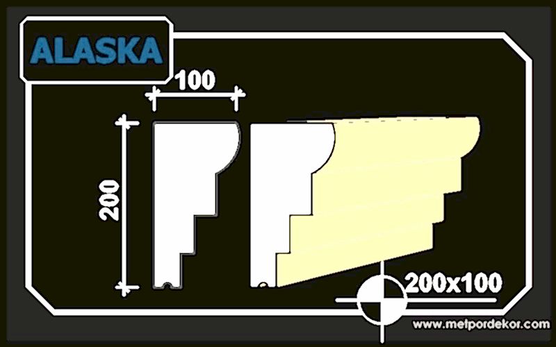 alaska denizlik söve modeli 20cm x 10cm