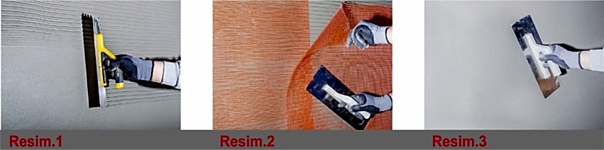 Sıva ve donatı filesi uygulaması