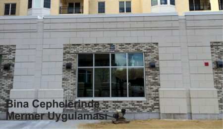 Villa cephelerinde mermer kaplama örneği
